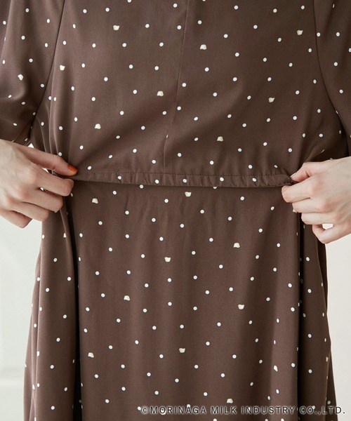 ROPE' PICNIC(ロペピクニック)の「【Pinoコラボ】 Pinoドット柄ワンピース(ワンピース・レディース・ホワイト系その他/ダークブラウン/レッド・38)」の12枚目の写真