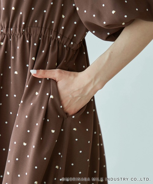 ROPE' PICNIC(ロペピクニック)の「【Pinoコラボ】 Pinoドット柄ワンピース(ワンピース・レディース・ホワイト系その他/ダークブラウン/レッド・38)」の13枚目の写真