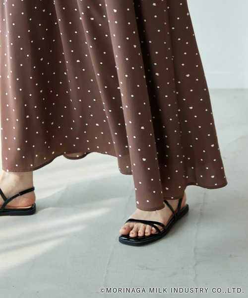 ROPE' PICNIC(ロペピクニック)の「【Pinoコラボ】 Pinoドット柄ワンピース(ワンピース・レディース・ホワイト系その他/ダークブラウン/レッド・38)」の14枚目の写真