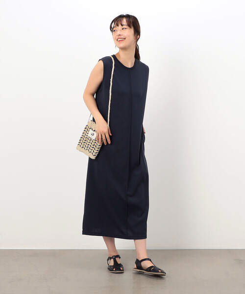 ONIGIRI（オニギリ）の「【セットアイテム】メッシュプルオーバー＋ワンピース（ワンピース・レディース・ネイビー/ブラウン・FREE）」の4枚目の写真