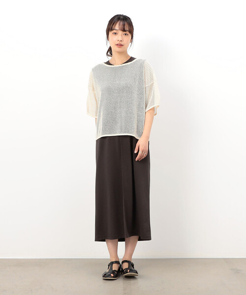 ONIGIRI（オニギリ）の「【セットアイテム】メッシュプルオーバー＋ワンピース（ワンピース・レディース・ネイビー/ブラウン・FREE）」の9枚目の写真