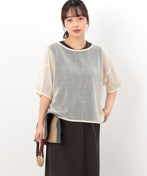 ONIGIRI（オニギリ）の「【セットアイテム】メッシュプルオーバー＋ワンピース（ワンピース・レディース・ネイビー/ブラウン・FREE）」の12枚目の写真