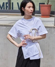 Firsthand | Firsthand/ファーストハンド オーガニックコットンリボンアシメトップス / 半袖Tシャツ(Tシャツ/カットソー)