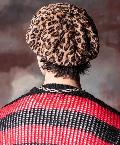 glamb（グラム）の「Leopard Beret / レオパードベレー（ハンチング/ベレー帽・メンズ・ブラック/ベージュ・FREE）」の11枚目の写真