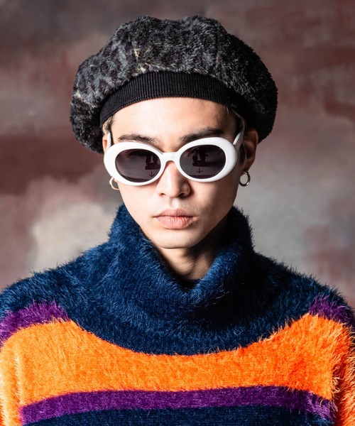 glamb（グラム）の「Leopard Beret / レオパードベレー（ハンチング/ベレー帽・メンズ・ブラック/ベージュ・FREE）」の4枚目の写真