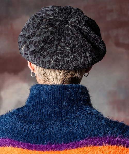 glamb（グラム）の「Leopard Beret / レオパードベレー（ハンチング/ベレー帽・メンズ・ブラック/ベージュ・FREE）」の7枚目の写真