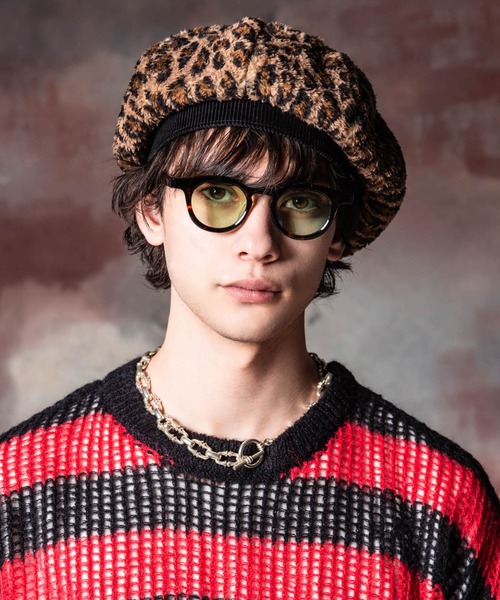 glamb（グラム）の「Leopard Beret / レオパードベレー（ハンチング/ベレー帽・メンズ・ブラック/ベージュ・FREE）」の9枚目の写真