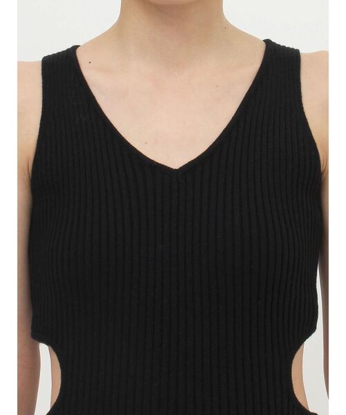 GYDA（ジェイダ）の「VネックSIDE OPENニットワンピース（ワンピース・レディース・ライトグレー/レッド/ブラック・FREE）」の12枚目の写真