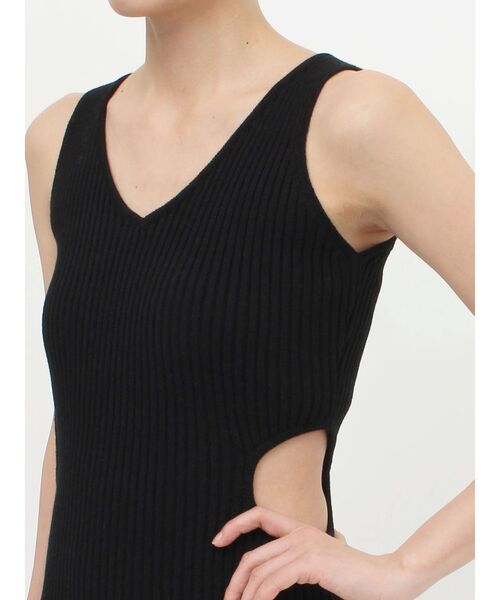 GYDA（ジェイダ）の「VネックSIDE OPENニットワンピース（ワンピース・レディース・ライトグレー/レッド/ブラック・FREE）」の13枚目の写真