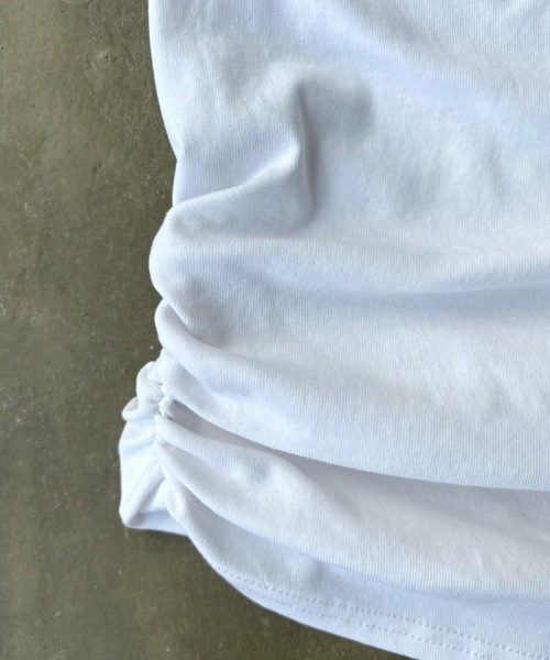 SHAGGIE(シャギー)の「スタッズロゴ付きオフショルトップス(Tシャツ/カットソー・レディース・グレー/ブラック/ホワイト・FREE)」の18枚目の写真
