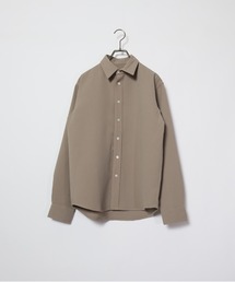MMMM/ウーブンワッフル レギュラーカラーシャツ
