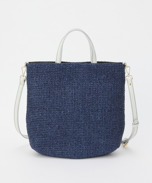 2356　ラシット　ラフィアトート　ライトグレー　2way　新品未使用 2356 ラシット ラフィアトート ライトグレー 2way 新品未使用