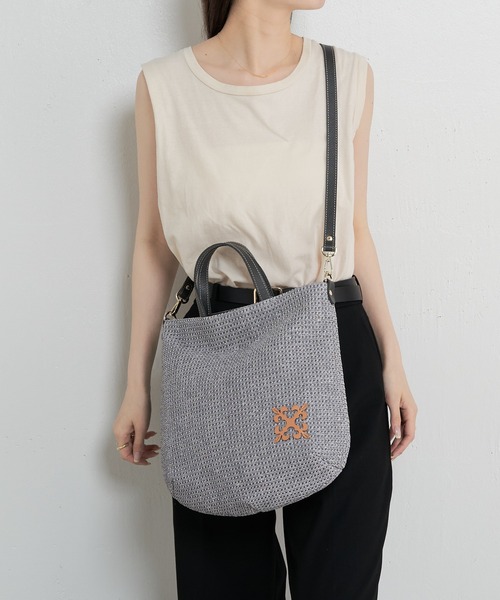 2356　ラシット　ラフィアトート　ライトグレー　2way　新品未使用 2025年最新】russet ラフィアの人気アイテム - メルカリ