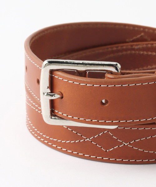 EDIFICE（エディフィス）の「Laperruque paris (ラペルク パリ) for EDIFICE 別注 ウエスタンステッチベルト（ベルト・メンズ・ブラック/キャメル・90/80/85/75）」の8枚目の写真