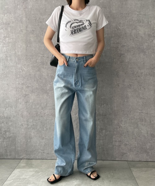 WEGO(ウィゴー)の「WEGO/メタリックプリントパンツ(デニムパンツ・レディース・ブラック/ライトインディゴブルー・FREE)」の14枚目の写真