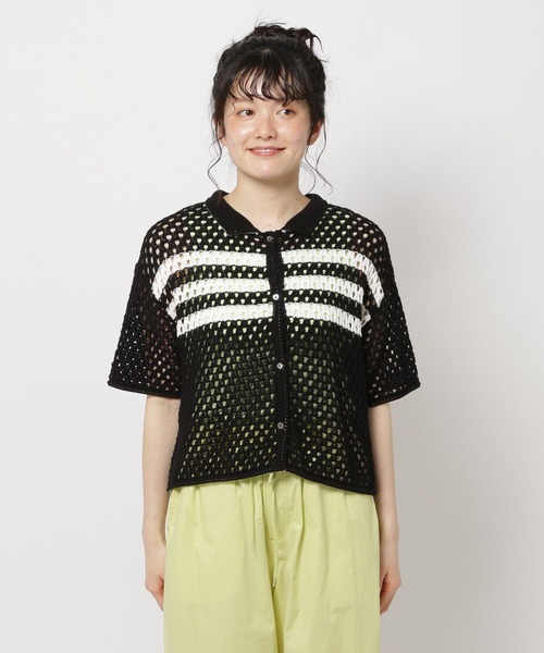 ニコアンドniko and】メッシュロゴカーディガン be with M］ Misayo