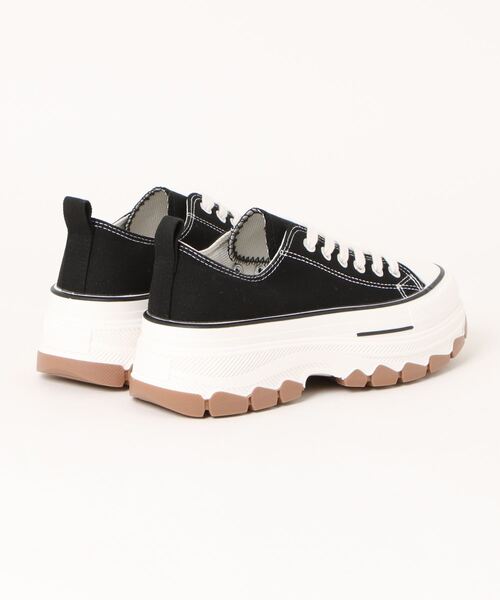   Jeans スニーカー キャンバス 厚底 Shoes in Closet スニーカー 軽量厚底 凹凸ブロック チャンキー