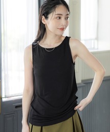 とろみボートネックノースリーブ