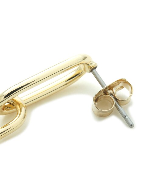 EDIT COLOGNE（エディットコロン）の「ダブルリングパールピアス（ピアス（両耳用）・レディース・ゴールド・ﾌﾘ-）」の2枚目の写真