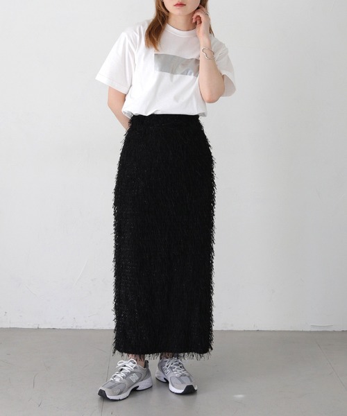 cheriella(シェリエラ)の「【cheriella】WEB限定ヴィンテージ箔プリントロゴTシャツ WEB LIMITED VINTAGE FOIL PRINT LOGO T-SHIRT(Tシャツ/カットソー・レディース・ブラック×ゴールド/ホワイト×シルバー/ブラック×シルバー/ホワイト×ゴールド・S/M/L)」の8枚目の写真