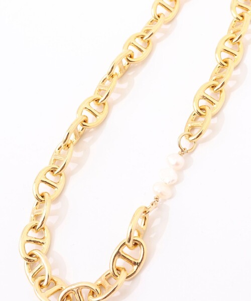 NOLLEY’S(ノーリーズ)の「アンカーチェーンインパールネックレス(ネックレス・レディース・ゴールド・FREE)」の4枚目の写真