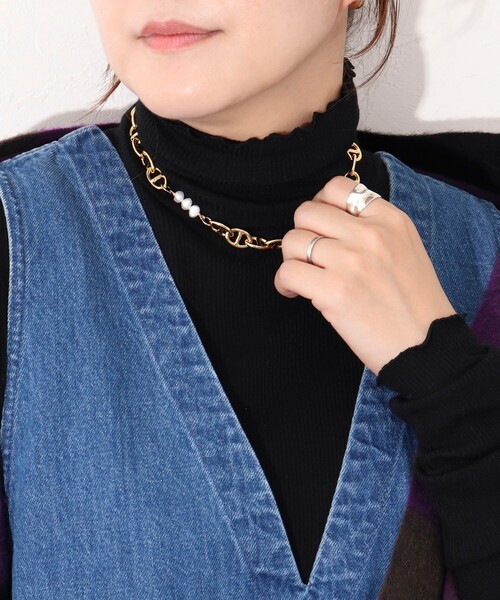 NOLLEY’S(ノーリーズ)の「アンカーチェーンインパールネックレス(ネックレス・レディース・ゴールド・FREE)」の11枚目の写真