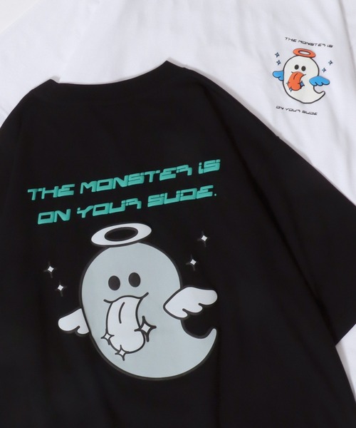 SITRY(シトリー)の「Ghost Luminous & Foam Print T-Shirt/接触冷感 光るプリント 発泡プリント オーバーサイズ 半袖Tシャツ レディース メンズ(Tシャツ/カットソー・メンズ・ホワイト/ブラック/ホワイト系その他/ブラック系その他/ホワイト系その他2/ブラック系その他2・M/L)」の5枚目の写真
