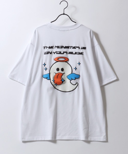 SITRY(シトリー)の「Ghost Luminous & Foam Print T-Shirt/接触冷感 光るプリント 発泡プリント オーバーサイズ 半袖Tシャツ レディース メンズ(Tシャツ/カットソー・メンズ・ホワイト/ブラック/ホワイト系その他/ブラック系その他/ホワイト系その他2/ブラック系その他2・M/L)」の8枚目の写真