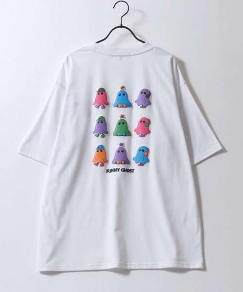 SITRY(シトリー)の「Ghost Luminous & Foam Print T-Shirt/接触冷感 光るプリント 発泡プリント オーバーサイズ 半袖Tシャツ レディース メンズ(Tシャツ/カットソー・メンズ・ホワイト/ブラック/ホワイト系その他/ブラック系その他/ホワイト系その他2/ブラック系その他2・M/L)」の20枚目の写真