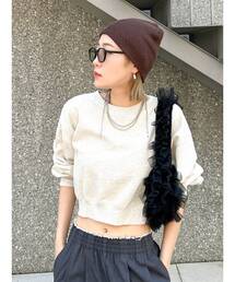 Ungrid | スリーブボリュームショートスウェット(スウェット)