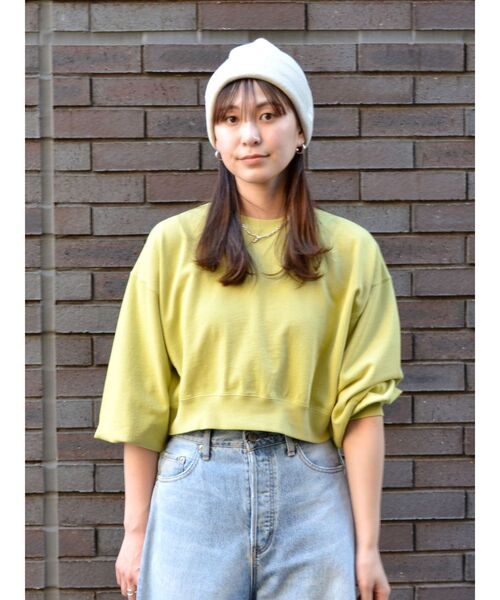 セール】スリーブボリュームショートスウェット（スウェット