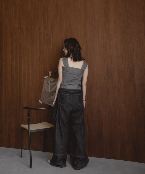 mideal（マイディール）の「design tank top / デザインタンクトップ（タンクトップ・レディース・テラコッタ/グレー/ダークブラウン・FREE）」の14枚目の写真
