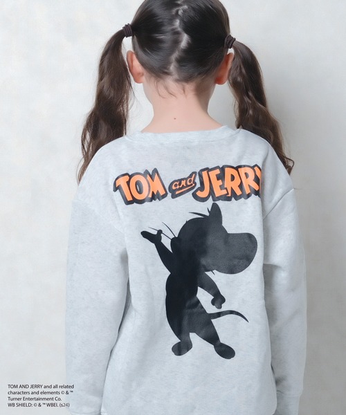 Tom＆Jerry（トムアンドジェリー）の「TOM &JERRY トムとジェリー バックプリント オーバーサイズ 裏起毛トレーナー（スウェット・キッズ・ネイビー/グレー系その他3/グリーン系その他/ブラック系その他/グレー系その他/グレイッシュベージュ/グレー系その他2/ベージュ系その他2/ヘザーチャコール/杢グレー/チャコールグレー/グリーン/ベージュ系その他/ブラック/オートミール/ベージュ・160cm/150cm/140cm/130cm/120cm/110cm）」の10枚目の写真
