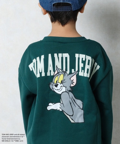 Tom＆Jerry（トムアンドジェリー）の「TOM &JERRY トムとジェリー バックプリント オーバーサイズ 裏起毛トレーナー（スウェット・キッズ・ネイビー/グレー系その他3/グリーン系その他/ブラック系その他/グレー系その他/グレイッシュベージュ/グレー系その他2/ベージュ系その他2/ヘザーチャコール/杢グレー/チャコールグレー/グリーン/ベージュ系その他/ブラック/オートミール/ベージュ・160cm/150cm/140cm/130cm/120cm/110cm）」の15枚目の写真