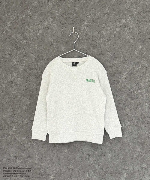 Tom＆Jerry（トムアンドジェリー）の「TOM &JERRY トムとジェリー バックプリント オーバーサイズ 裏起毛トレーナー（スウェット・キッズ・ネイビー/グレー系その他3/グリーン系その他/ブラック系その他/グレー系その他/グレイッシュベージュ/グレー系その他2/ベージュ系その他2/ヘザーチャコール/杢グレー/チャコールグレー/グリーン/ベージュ系その他/ブラック/オートミール/ベージュ・160cm/150cm/140cm/130cm/120cm/110cm）」の18枚目の写真