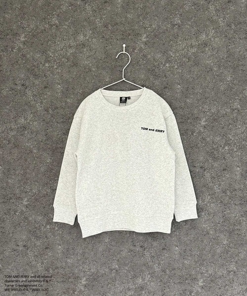 Tom＆Jerry（トムアンドジェリー）の「TOM &JERRY トムとジェリー バックプリント オーバーサイズ 裏起毛トレーナー（スウェット・キッズ・ネイビー/グレー系その他3/グリーン系その他/ブラック系その他/グレー系その他/グレイッシュベージュ/グレー系その他2/ベージュ系その他2/ヘザーチャコール/杢グレー/チャコールグレー/グリーン/ベージュ系その他/ブラック/オートミール/ベージュ・160cm/150cm/140cm/130cm/120cm/110cm）」の20枚目の写真