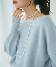 La boutique BonBon | ヘアリーウールカシミヤ混オフショルニット(ニット/セーター)