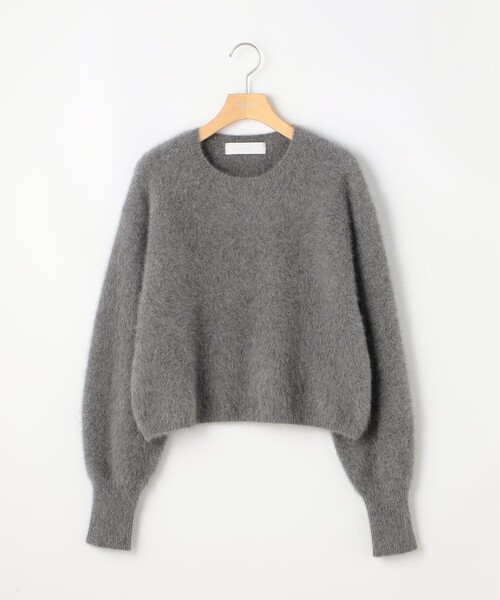 NOLLEY’S Sophi（ノーリーズソフィ）の「ヘアリーショート丈クルーネックプルオーバーニット（ニット/セーター・レディース・グレー/グレイッシュベージュ/サックスブルー・38）」の8枚目の写真