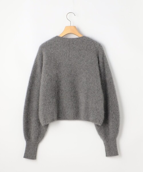 NOLLEY’S Sophi（ノーリーズソフィ）の「ヘアリーショート丈クルーネックプルオーバーニット（ニット/セーター・レディース・グレー/グレイッシュベージュ/サックスブルー・38）」の9枚目の写真