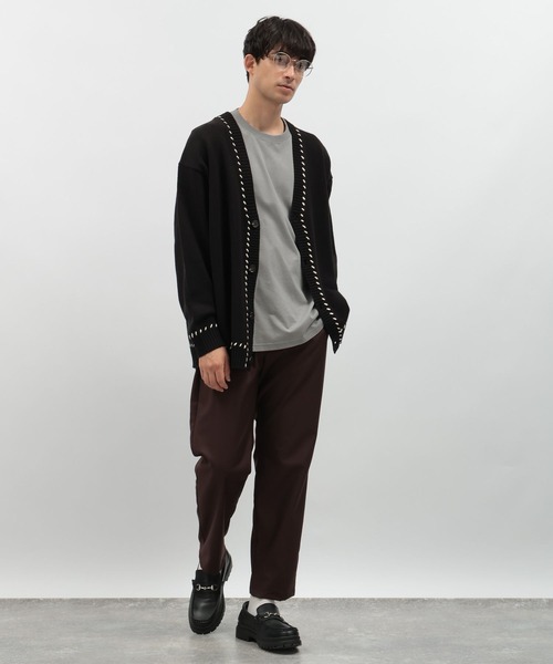 LAKOLE（ラコレ）の「ハンドステッチニットカーディガン / 116742（カーディガン/ボレロ・メンズ・アイボリー/ブラック/カーキ・MEDIUM/LARGE/X-LARGE）」の7枚目の写真