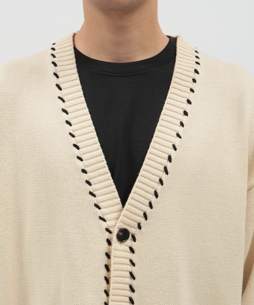 LAKOLE（ラコレ）の「ハンドステッチニットカーディガン / 116742（カーディガン/ボレロ・メンズ・アイボリー/ブラック/カーキ・MEDIUM/LARGE/X-LARGE）」の15枚目の写真