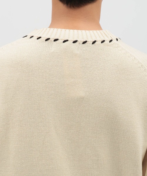LAKOLE（ラコレ）の「ハンドステッチニットカーディガン / 116742（カーディガン/ボレロ・メンズ・アイボリー/ブラック/カーキ・MEDIUM/LARGE/X-LARGE）」の18枚目の写真