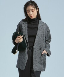 ヘリンボーンループツイード ジャケット