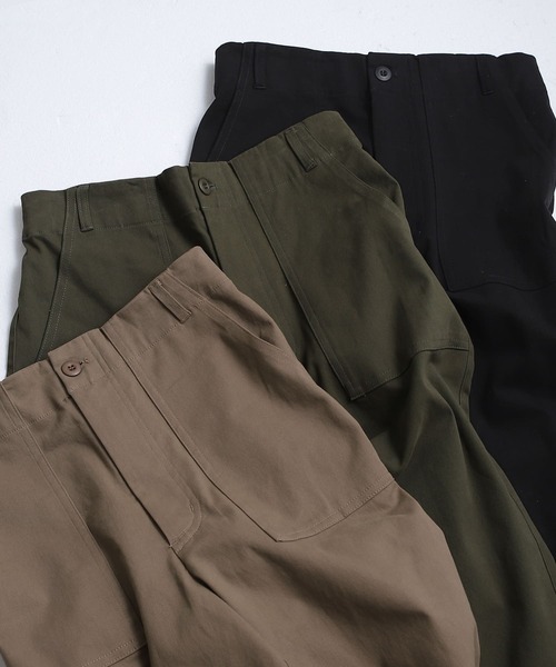 HUG.U（ハグユー）の「脚長ベイカーパンツ（カーゴパンツ・レディース・ベージュ/ブラック/ダークオリーブ・M(レギュラー丈)/L(トール丈)/XL(レギュラー丈)/XL(トール丈)/M(トール丈)/L(レギュラー丈)）」の12枚目の写真