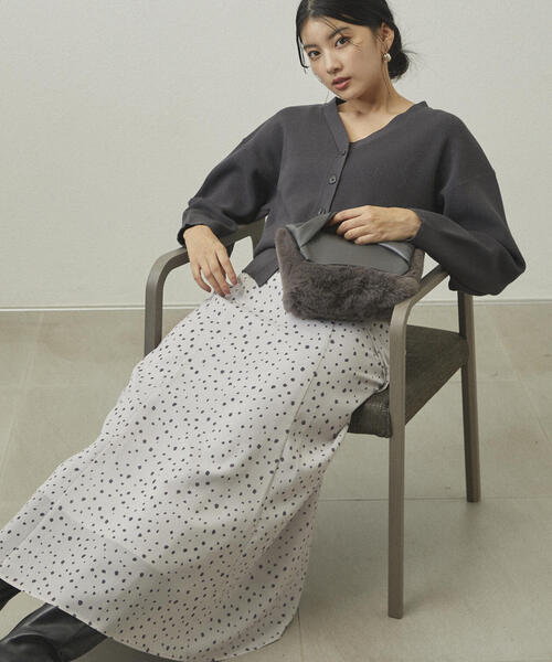 PROPORTION BODY DRESSING(プロポーションボディドレッシング)の「ドロップショルダーカーデ / 1214274904(カーディガン/ボレロ・レディース・ダークグレー/カーキ/ピンク・FREE)」の6枚目の写真