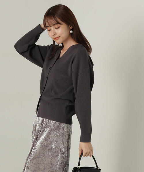 PROPORTION BODY DRESSING(プロポーションボディドレッシング)の「ドロップショルダーカーデ / 1214274904(カーディガン/ボレロ・レディース・ダークグレー/カーキ/ピンク・FREE)」の7枚目の写真