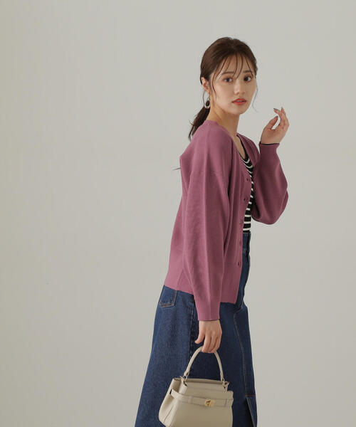 PROPORTION BODY DRESSING(プロポーションボディドレッシング)の「ドロップショルダーカーデ / 1214274904(カーディガン/ボレロ・レディース・ダークグレー/カーキ/ピンク・FREE)」の15枚目の写真