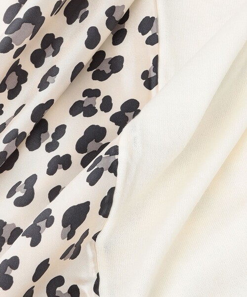 セール】【婦人画報掲載】レオパードニットコンビスヌードスカーフ