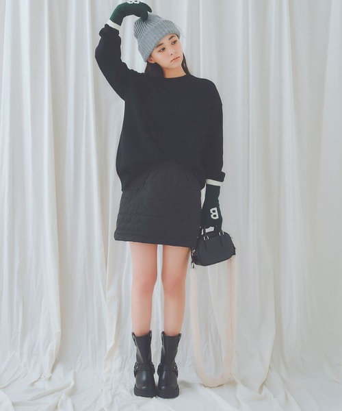 KOBE LETTUCE（コウベレタス）の「選べる2typeスウェットライクニットトップス（ニット/セーター・レディース・ブラック/カーキ/グレー/グレー系/アイボリー系/ピンク/アイボリー系1/ピンク系/ブラック系/カーキ系・M/M1）」の19枚目の写真