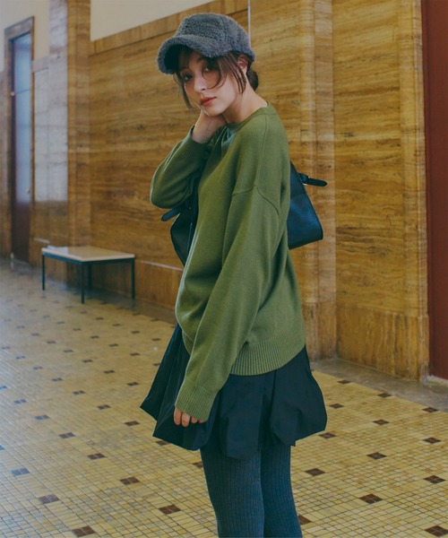 選べる2typeスウェットライクニットトップス（ニット/セーター）｜KOBE